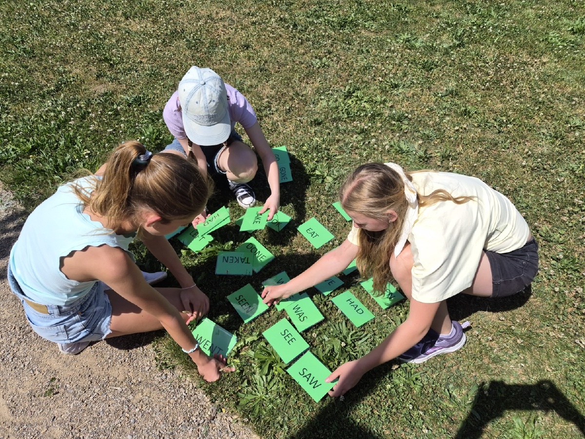 Angličtina na čerstvém vzduchu: Jak VI. B a VI. C ovládly minulý čas